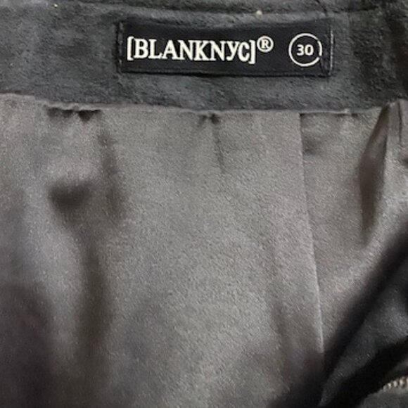 Blank NYC Charcoal Suede Mini Zipper Skirt 30 - Picture 3 of 4